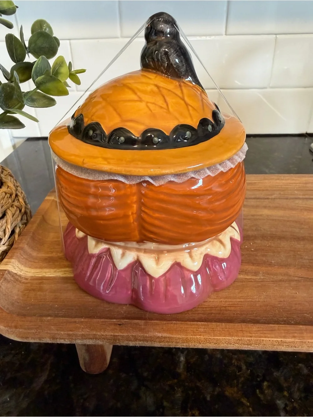Johanna Parker Scarecrow Halloween Fall Critter Bowl Canisters set of 2